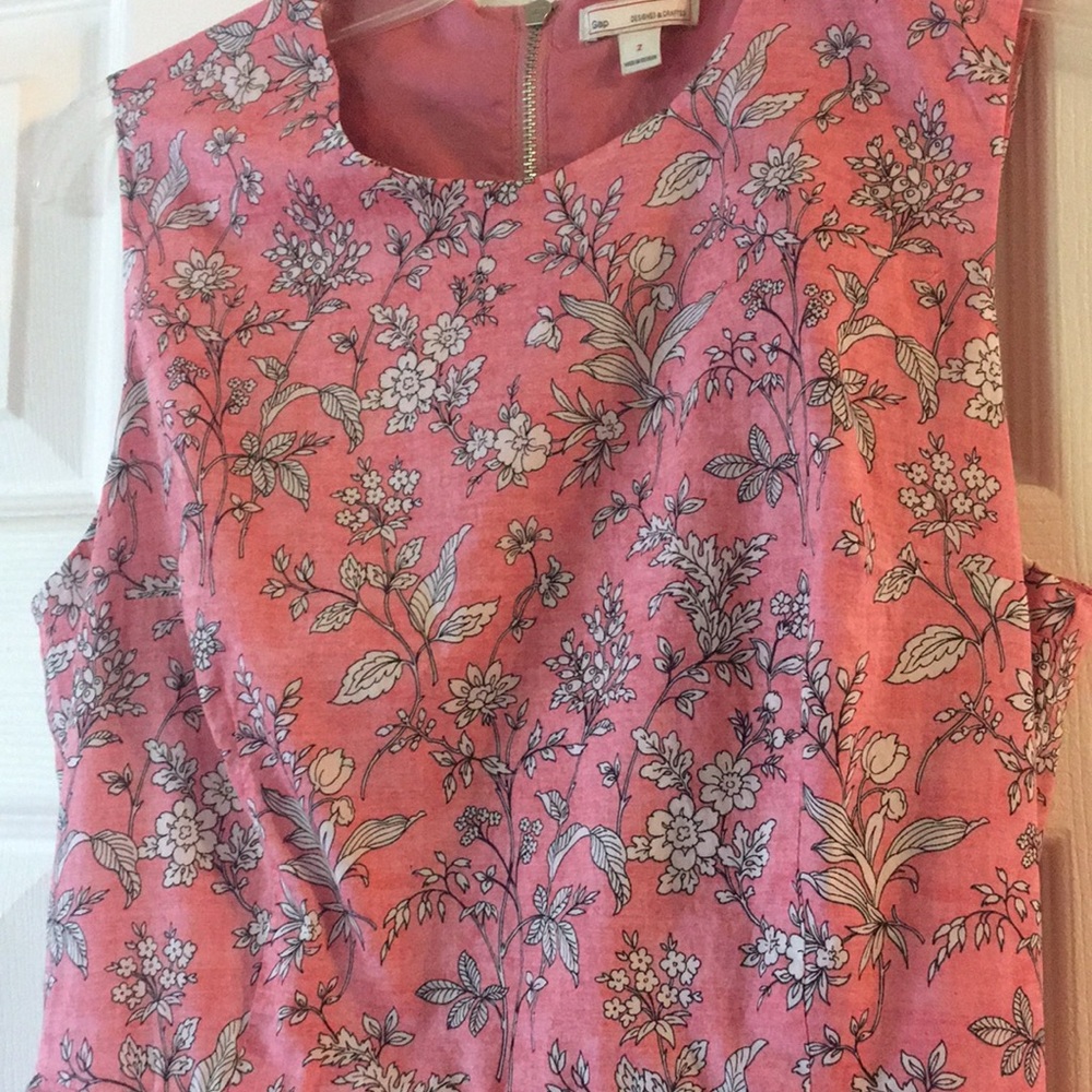 Gap pink fit and flare dress